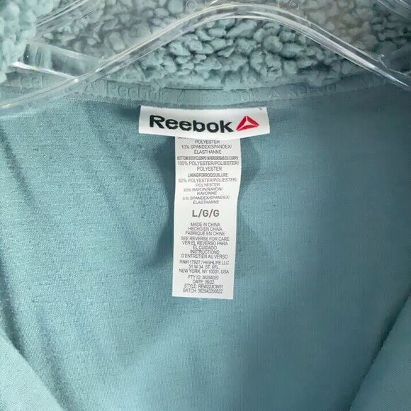 Reebok Womens Large Super Soft Gravity Medium Weight Camo Sherpa Jacket Grey - Picture 5 of 8